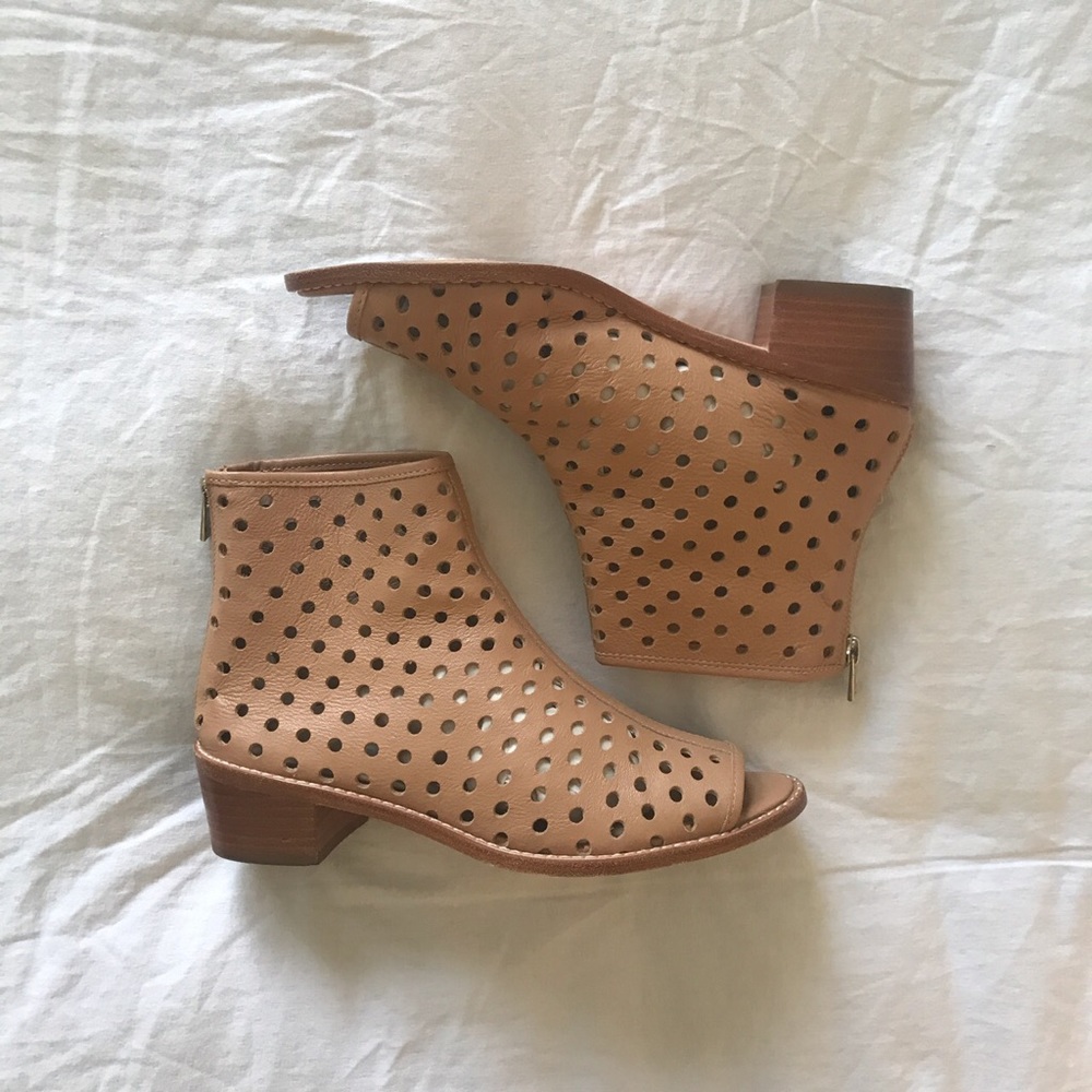Loeffler Randall Lone Perforated Open Toe Booties